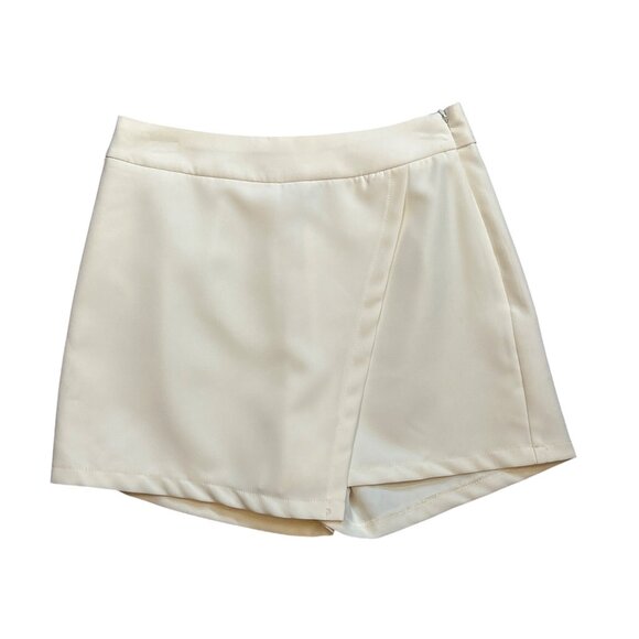 Sincerely Jules Womens Asymmetrical Skort in Cream Medium Coquette Balletcore - Picture 2 of 4